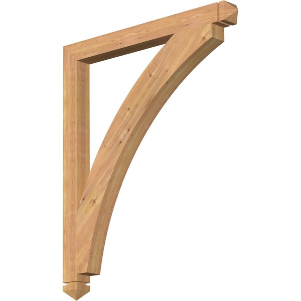 Ekena Millwork Thorton Arts & Crafts Smooth Bracket, Western Red Cedar, 3 1/2"W x 40"D x 48"H BKT04X40X48THR03SWR - main